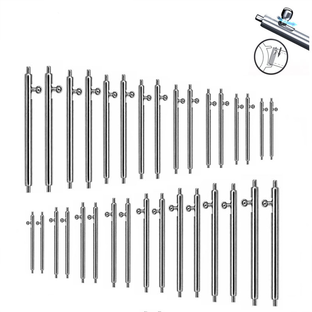 Spring Bar Tool Set - 22mm 20mm 10 peças 1.8mm de