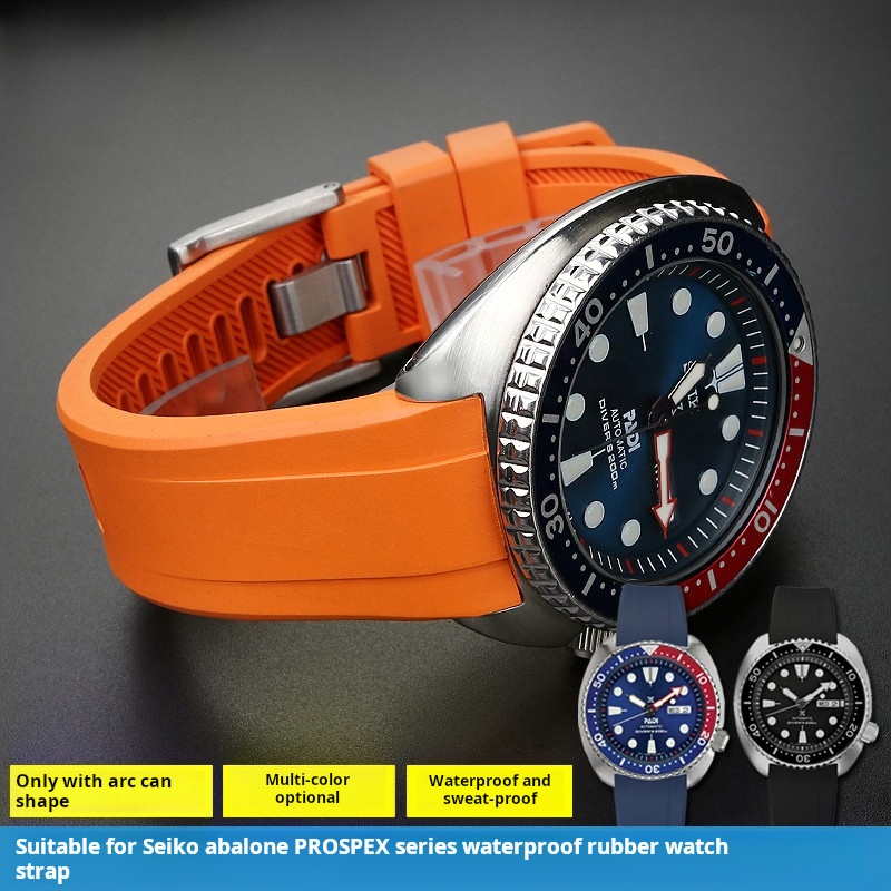 Seiko Watch Prospex - Pulseira de borracha de 20mm 22mm