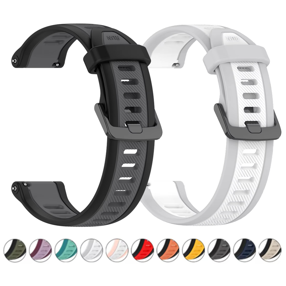 Silicone Watch Band 22Mm - Pulseira de silicone com textura de