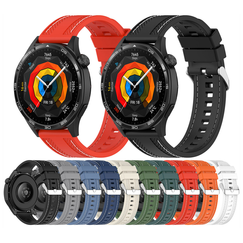 Silicone Watch Band 22Mm - Pulseira universal de silicone com costura