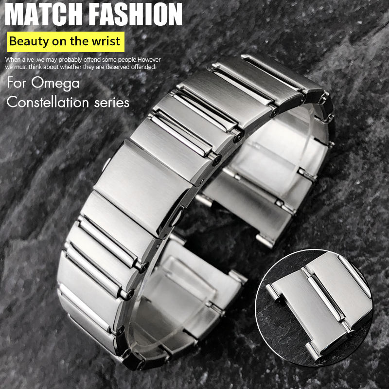 Omega Watch Constellation - Pulseira de Aço Inoxidável 24mm 14mm