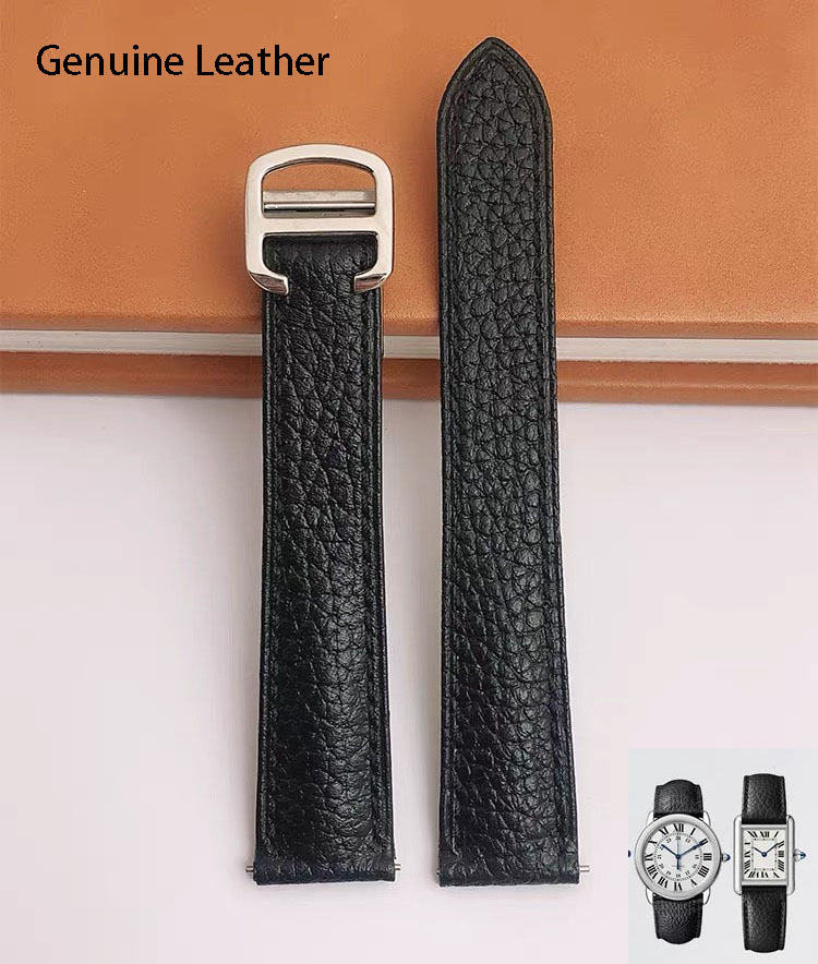 Cartier Watch Tank - Pulseira de relógio de couro genuíno