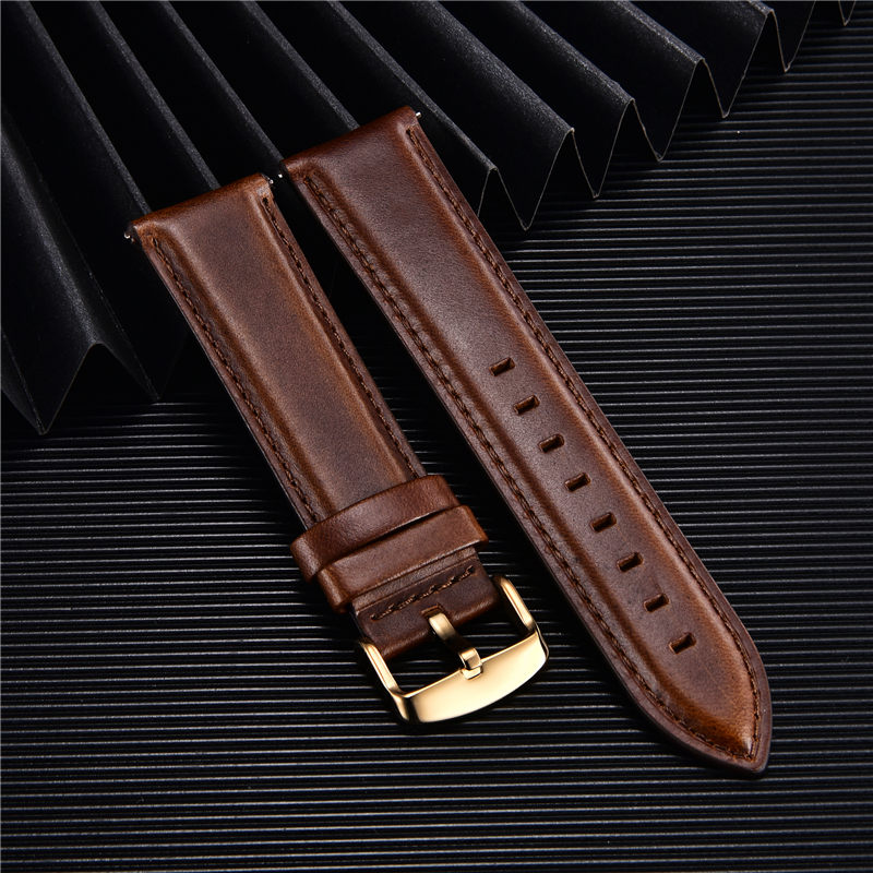 Leather Strap Quick Release - Pulseira de relógio de couro genuíno
