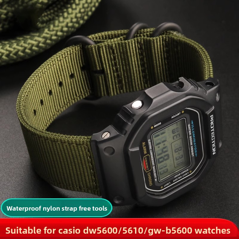 Casio Watch G-Shock Dw-5600 - Pulseira de relógio de náilon para