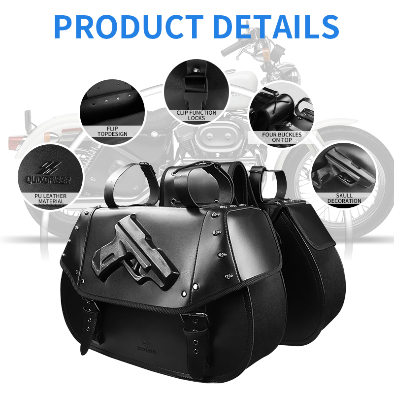 Leather Strap Quick Release - Bolsas Laterais Universais de Couro PU