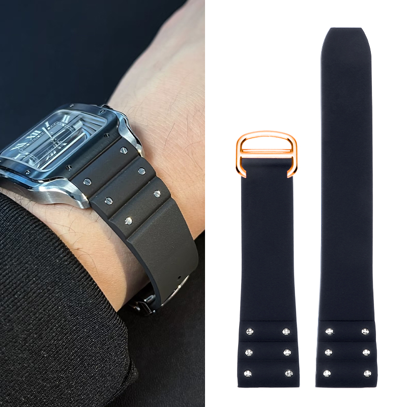 Cartier Watch Tank - Pulseira de borracha de alta qualidade