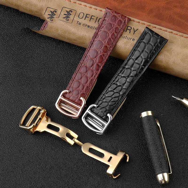 Pulseira de crocodilo 16 18 20 - Cartier Watch Tank avaliação e preço