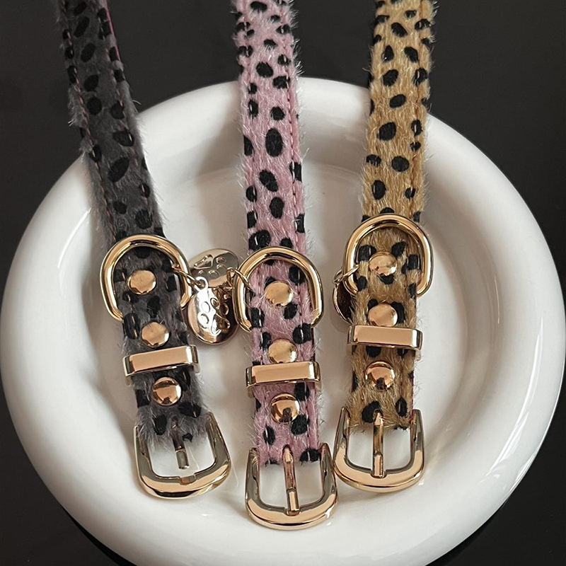 Coleira de cachorro pequena co - Leather Strap Quick Release avaliação e preço