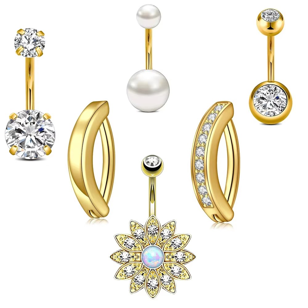 Conjunto de 6 Piercings de Umb - Curved Spring Bar avaliação e preço