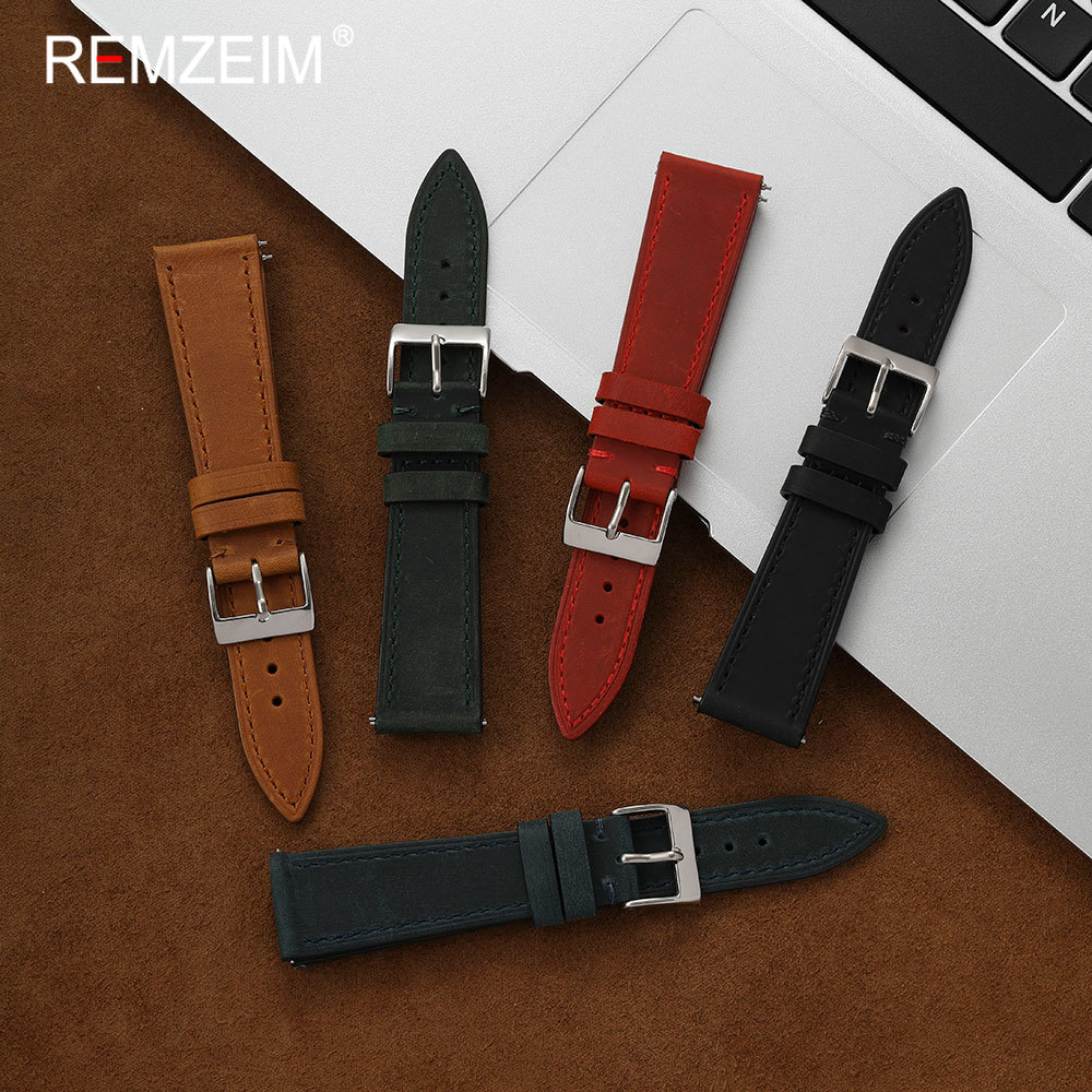 Pulseira de Couro Vintage Craz - Leather Strap Quick Release avaliação e preço