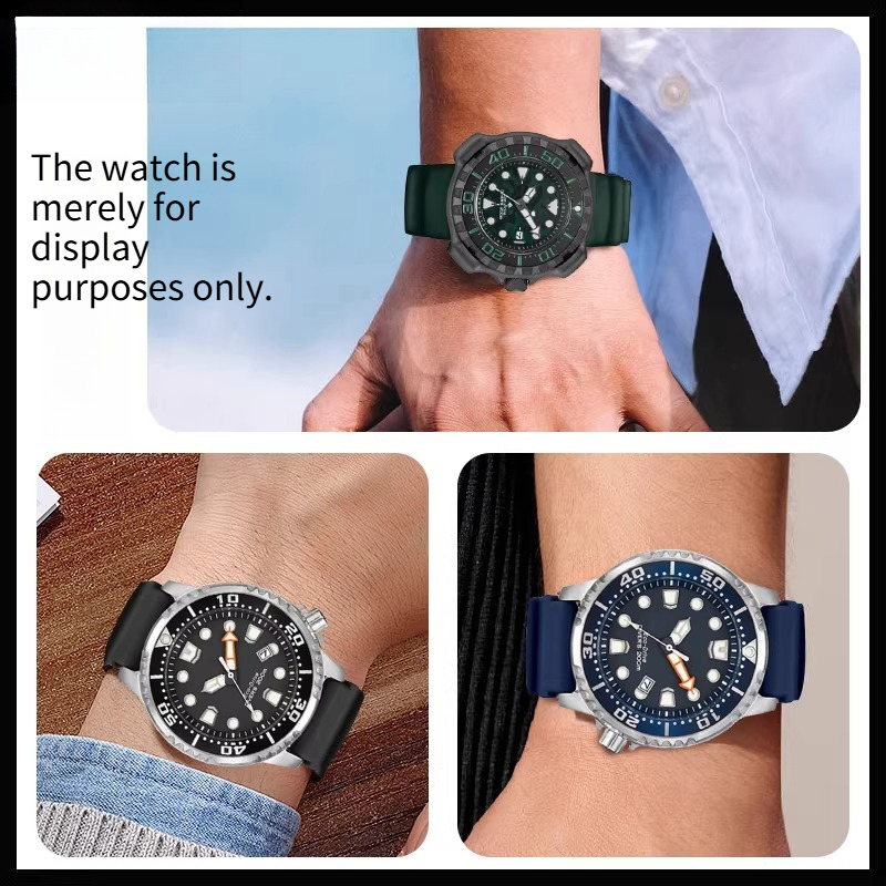 Pulseira de silicone com borda - Citizen Watch Promaster avaliação e preço