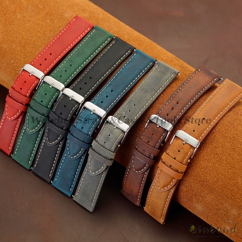 Pulseira de relógio de couro d - Leather Strap Quick Release avaliação e preço