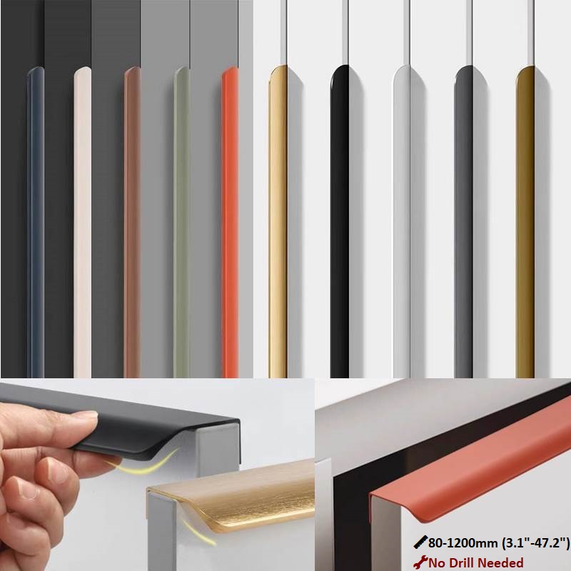 Puxadores de gabinete de alumí - Curved Spring Bar avaliação e preço